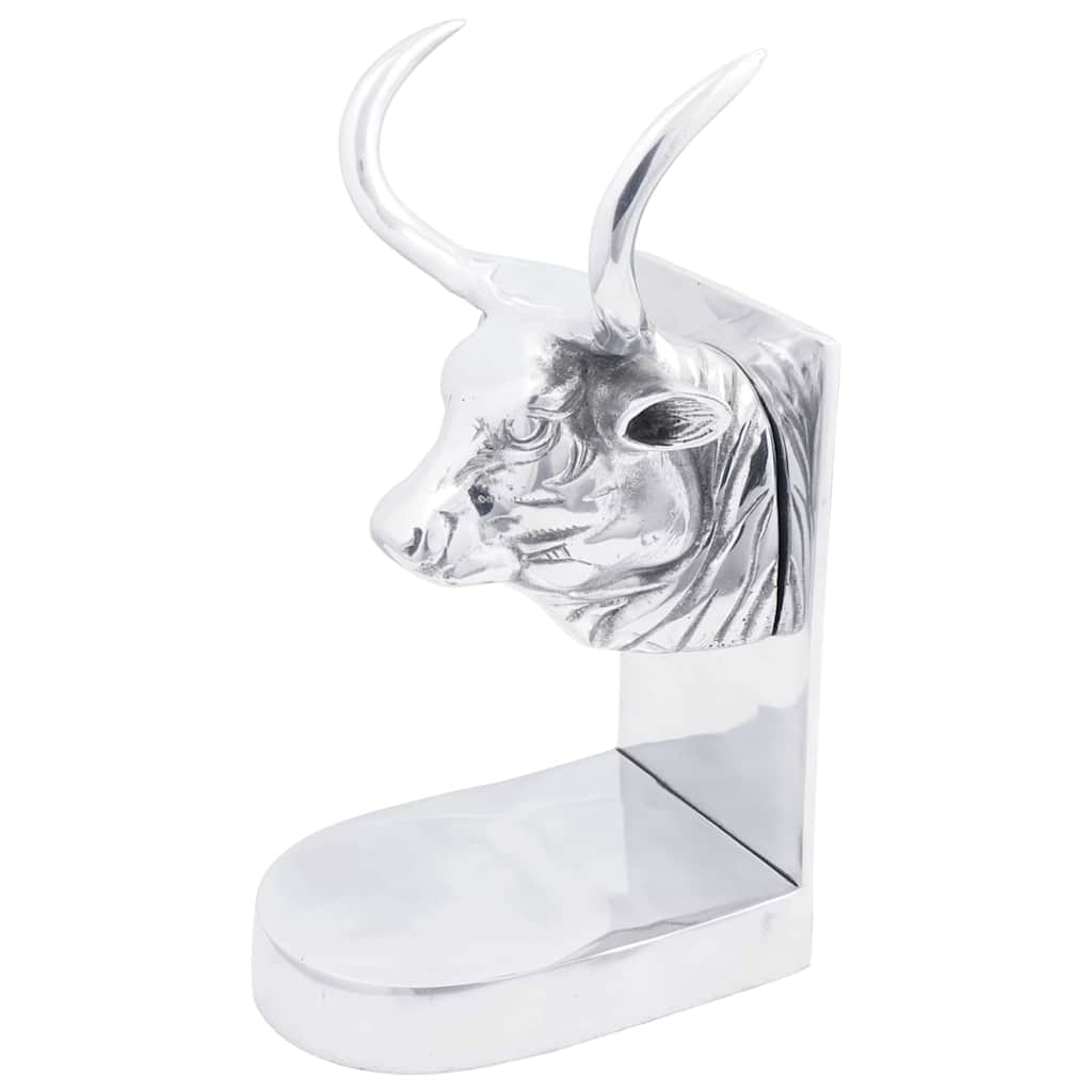 Držači za knjige 2 pcs Srebrno 17 x 15 x 27 cm Aluminij
