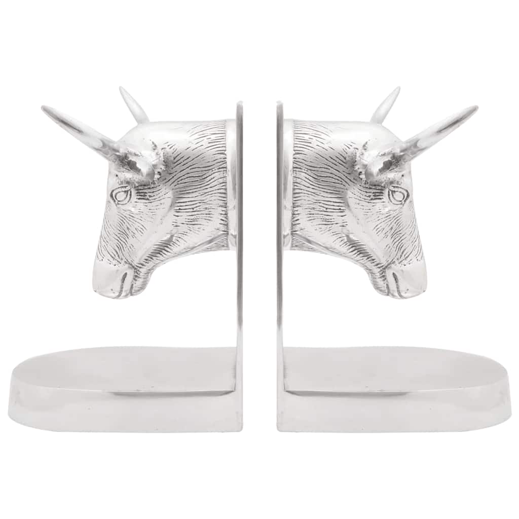 Držači za knjige 2 pcs Srebrno 21,5 x 15,5 x 20 cm Aluminij