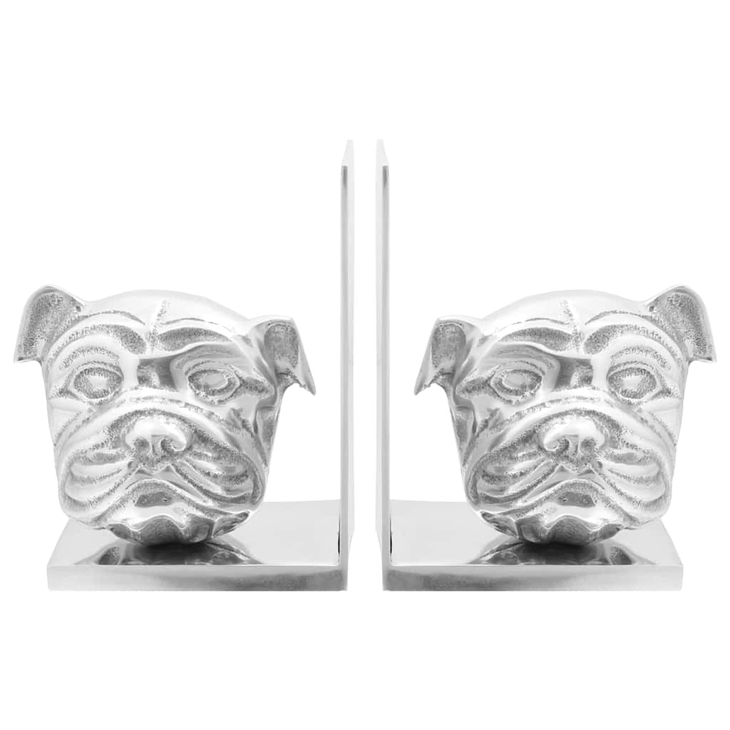 Držači za knjige 2 pcs Srebrno 8 x 12 x 16,5 cm Aluminij