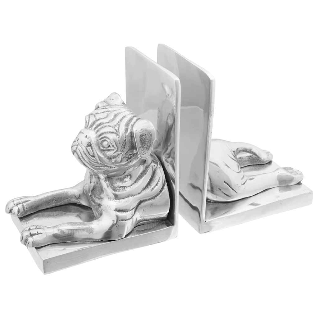 Držači za knjige 2 pcs Srebrno 12 x 15 x 18 cm Aluminij
