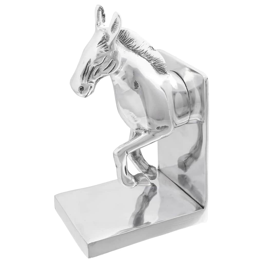 Držači za knjige 2 pcs Srebrno 11 x 14 x 25 cm Aluminij