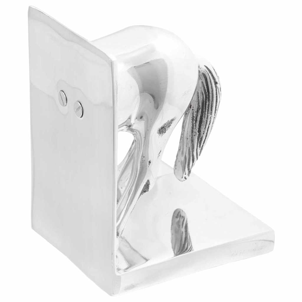 Držači za knjige 2 pcs Srebrno 11 x 14 x 25 cm Aluminij
