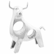 Skulptura bika Srebrno 22 x 9,5 x 34 cm Aluminij