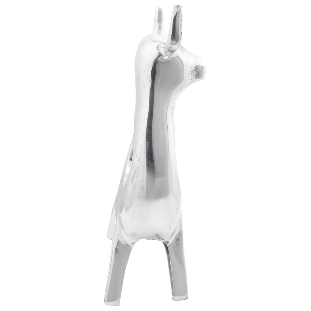 Skulptura bika Srebrno 22 x 9,5 x 34 cm Aluminij