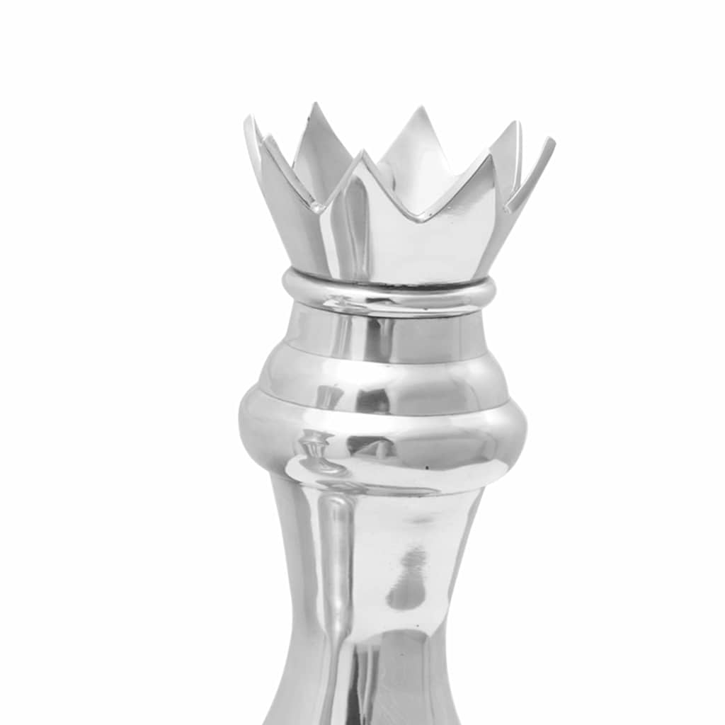Skulpture 2 pcs Srebrno 17 x 17 x 42 cm Aluminij