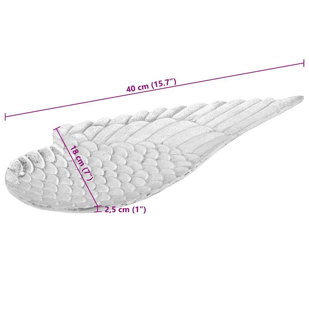 Košarice za voće 2 pcs Srebrno 40 x 18 x 2.5 cm Aluminij