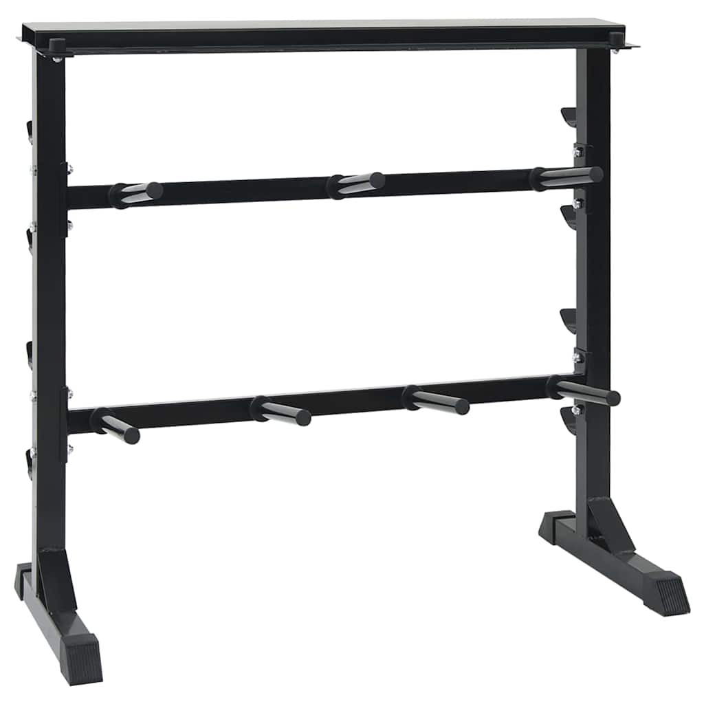 Rack za bučice Crna 99 x 45 x 95,5 cm Čelik s prahom premazan