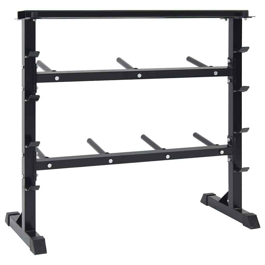Rack za bučice Crna 99 x 45 x 95,5 cm Čelik s prahom premazan