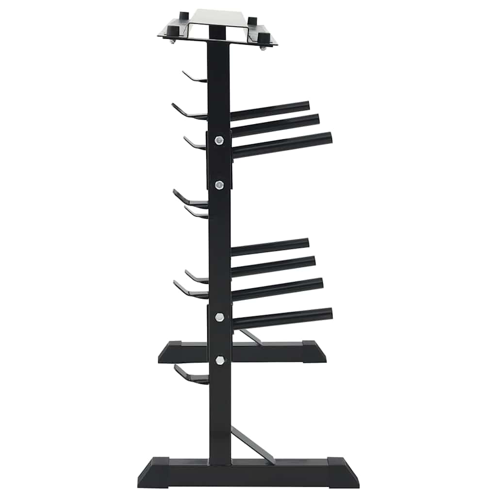 Rack za bučice Crna 99 x 45 x 95,5 cm Čelik s prahom premazan