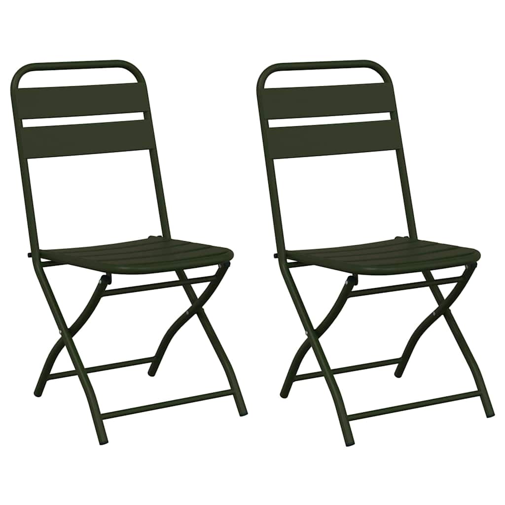 Sklopiva stolica za vrt 2 pcs Zelena 42 x 52 x 82cm