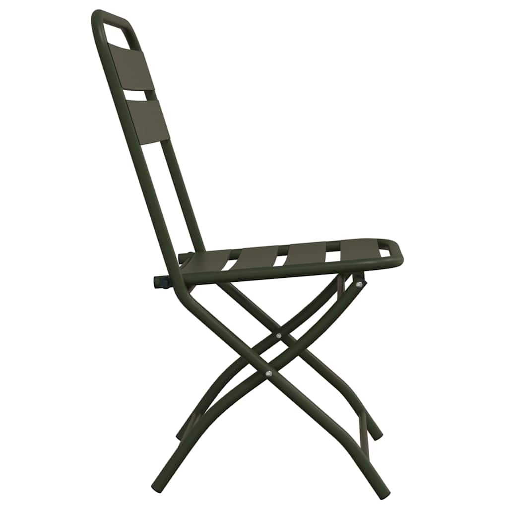 Sklopiva stolica za vrt 2 pcs Zelena 42 x 52 x 82cm