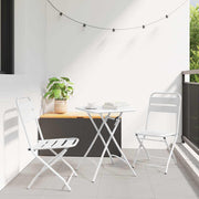 Sklopiva stolica za vrt 2 pcs Bijelo 42 x 52 x 82cm