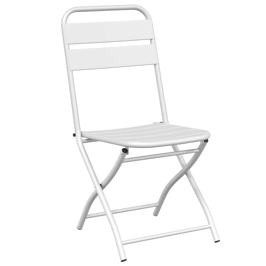 Sklopiva stolica za vrt 2 pcs Bijelo 42 x 52 x 82cm