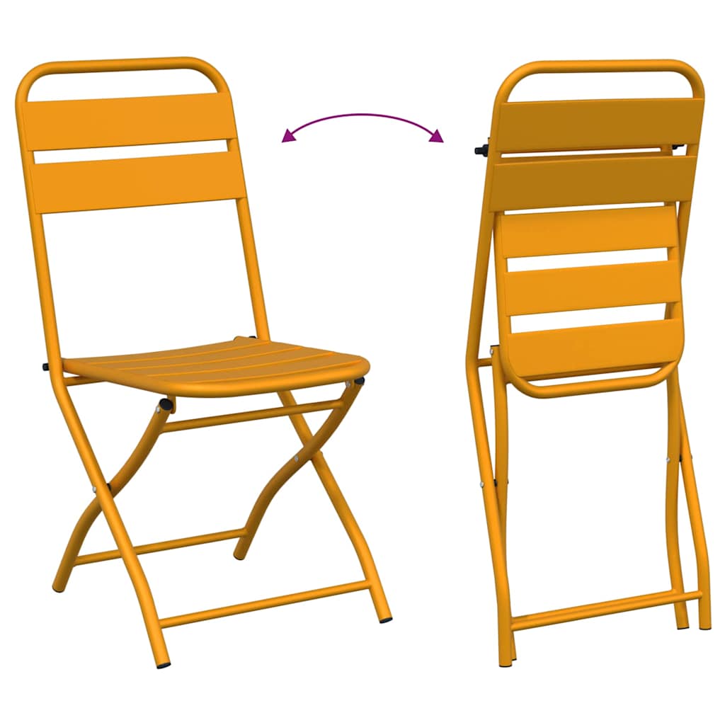 Sklopiva stolica za vrt 2 pcs Gorušica 42 x 52 x 82cm