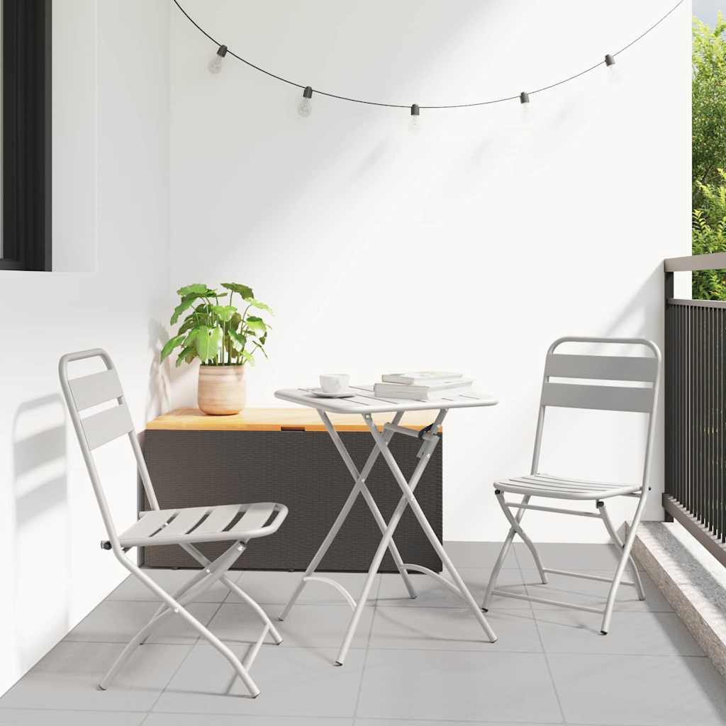 Sklopiva stolica za vrt 2 pcs Bež 42 x 52 x 82cm