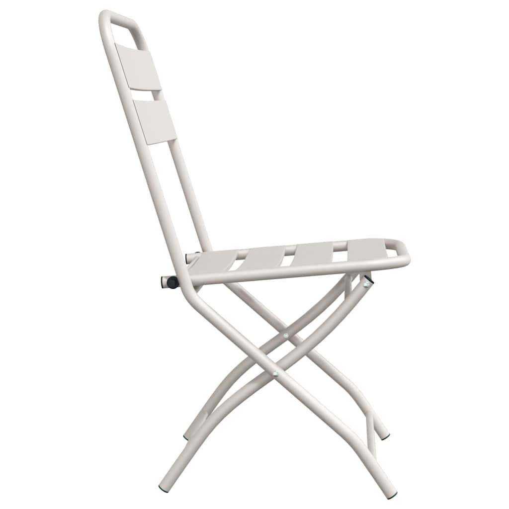 Sklopiva stolica za vrt 2 pcs Bež 42 x 52 x 82cm