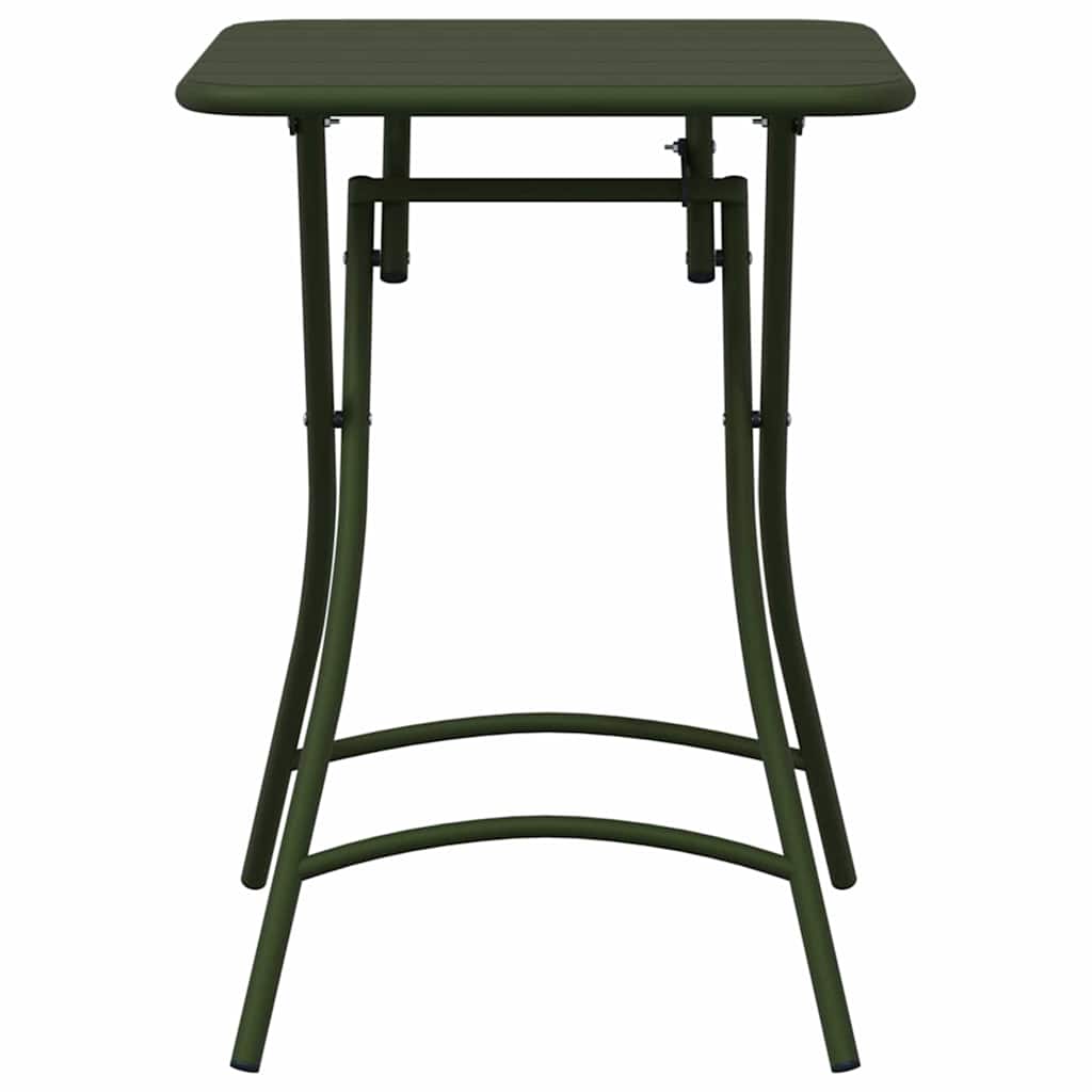 Bistro Stol Tamnozelena 55 x 55 x 72,5 cm Čelik s prahom