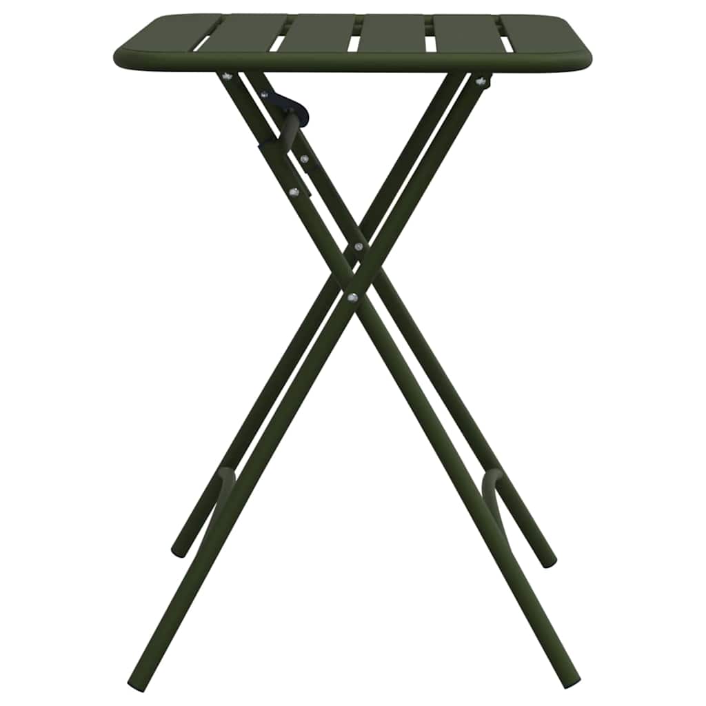 Bistro Stol Tamnozelena 55 x 55 x 72,5 cm Čelik s prahom
