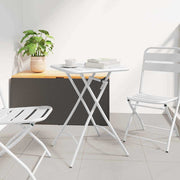 Bistro Stol Bijelo 55 x 55 x 72,5 cm Čelik s prahom