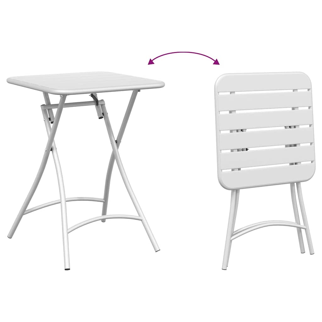 Bistro Stol Bijelo 55 x 55 x 72,5 cm Čelik s prahom