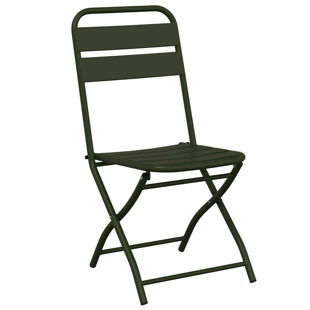 Bistro set 3 pcs Zelena Čelik