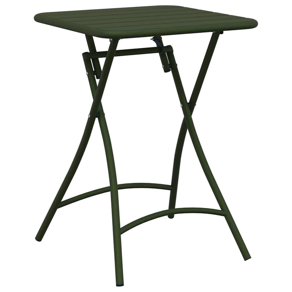 Bistro set 3 pcs Zelena Čelik