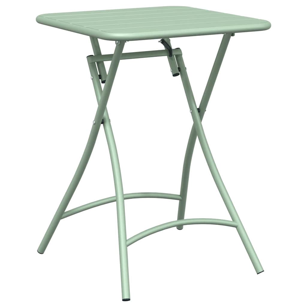 Bistro set 3 pcs Zelena Čelik