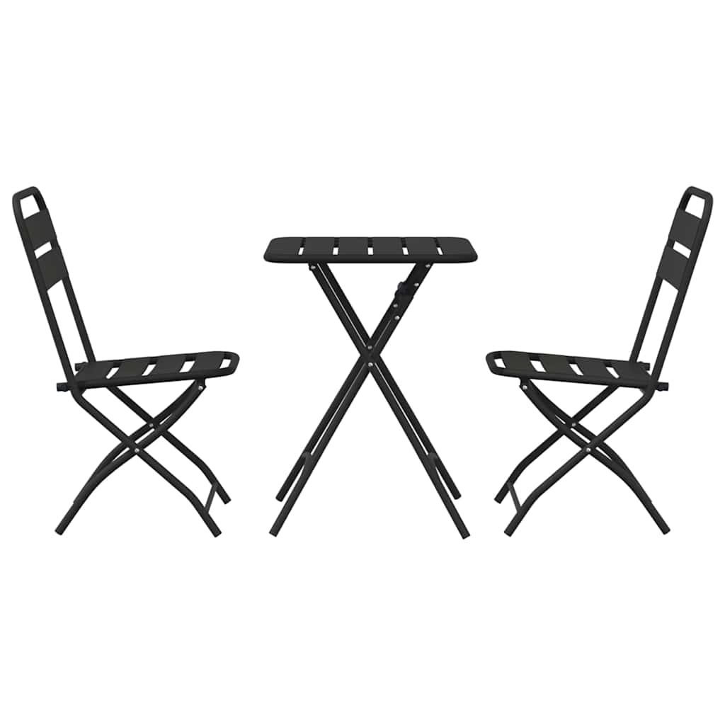 Bistro set 3 pcs Antracit Čelik