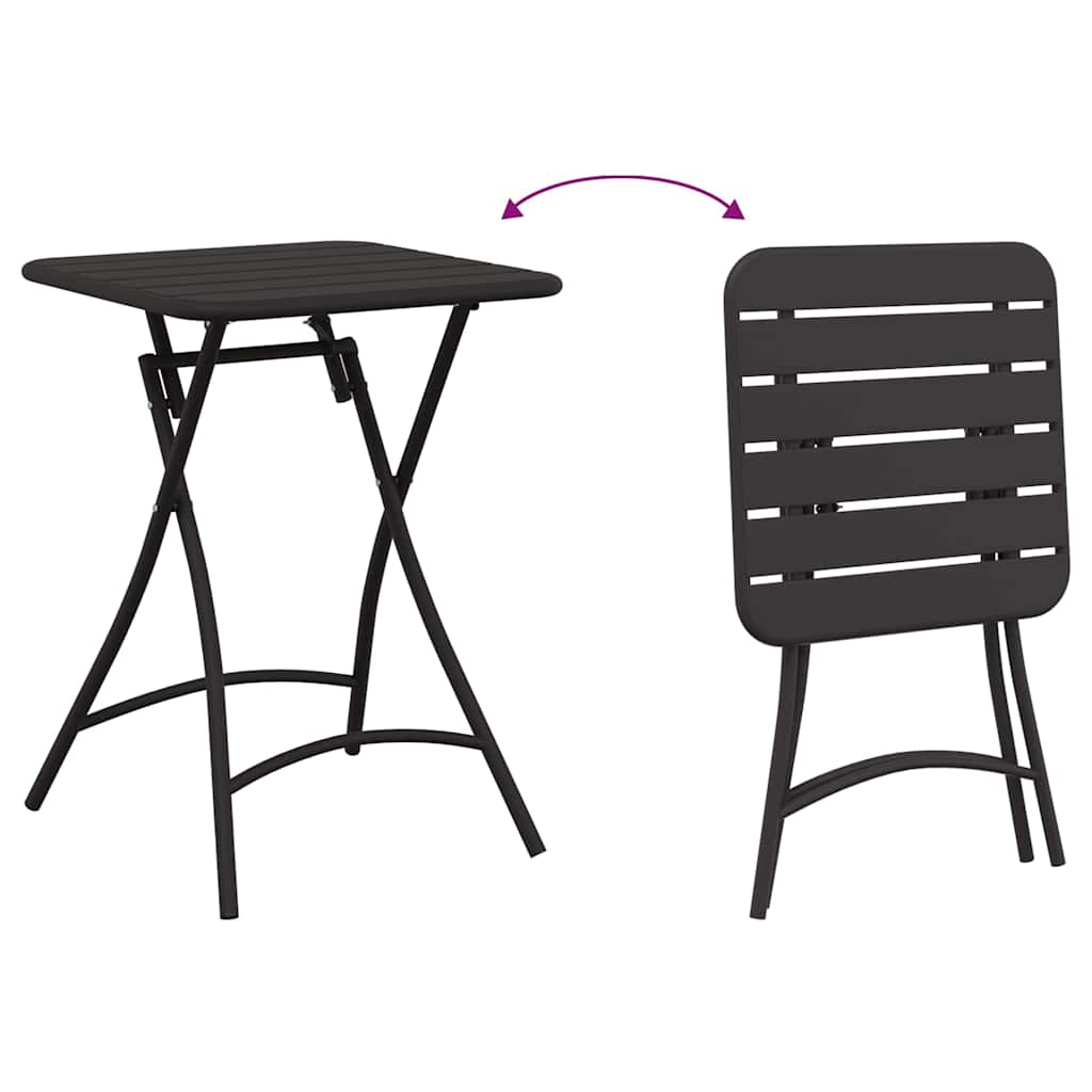 Bistro set 3 pcs Antracit Čelik