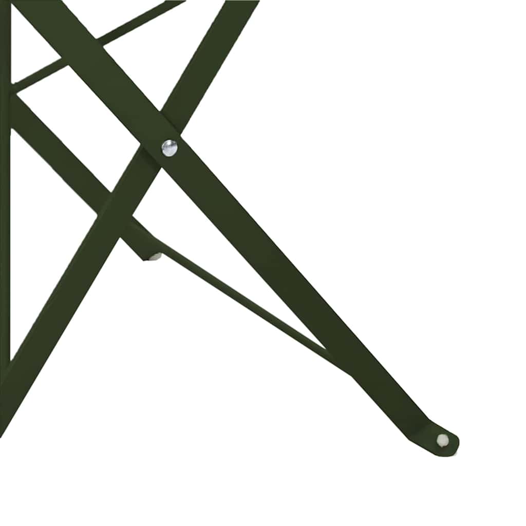 Sklopiva stolica za vrt 2 pcs Zelena 42 x 46 x 82cm Metal