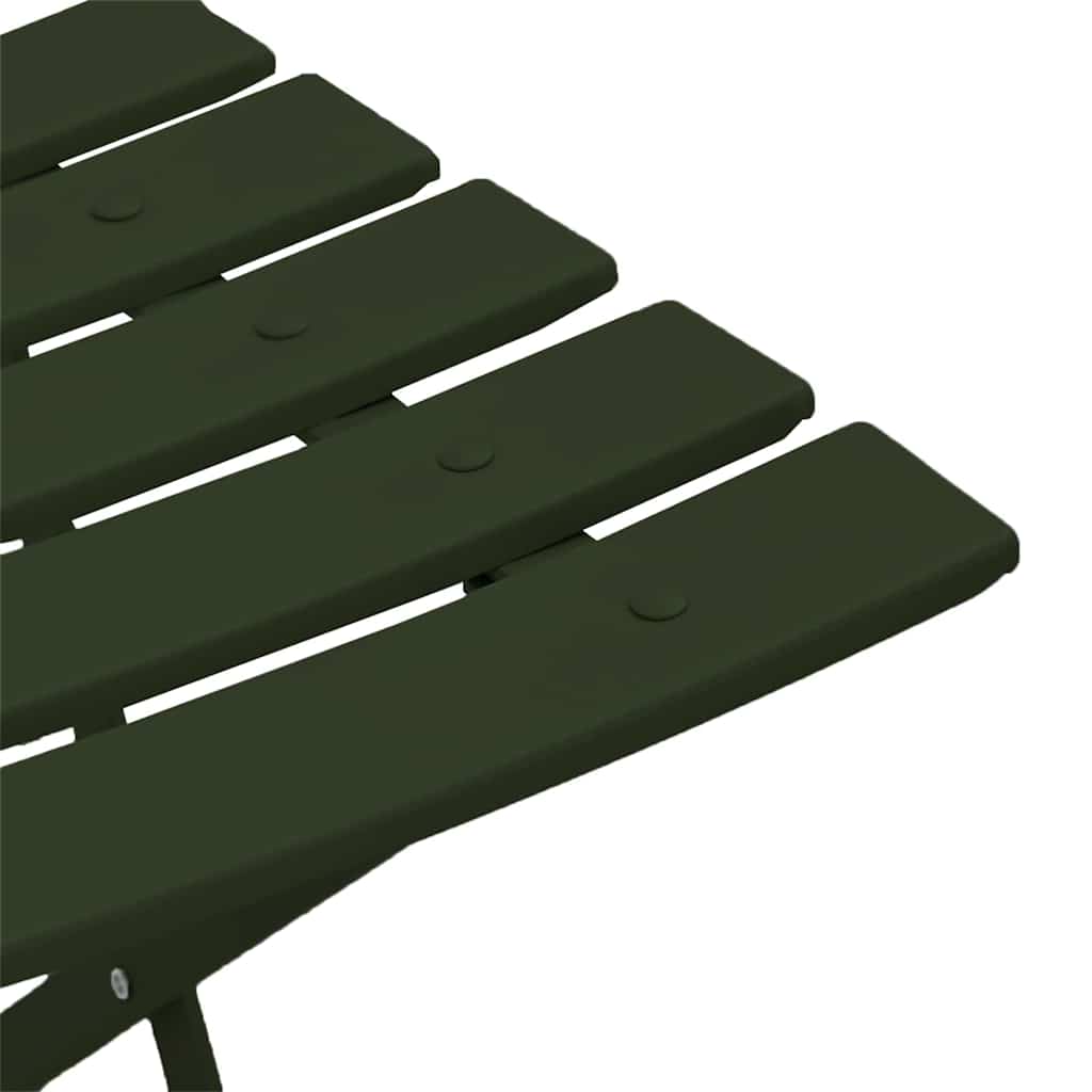 Sklopiva stolica za vrt 2 pcs Zelena 42 x 46 x 82cm Metal