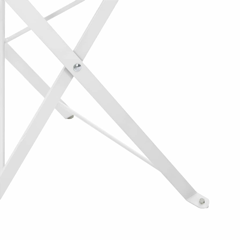 Sklopiva stolica za vrt 2 pcs Bijelo 42 x 46 x 82cm Metal