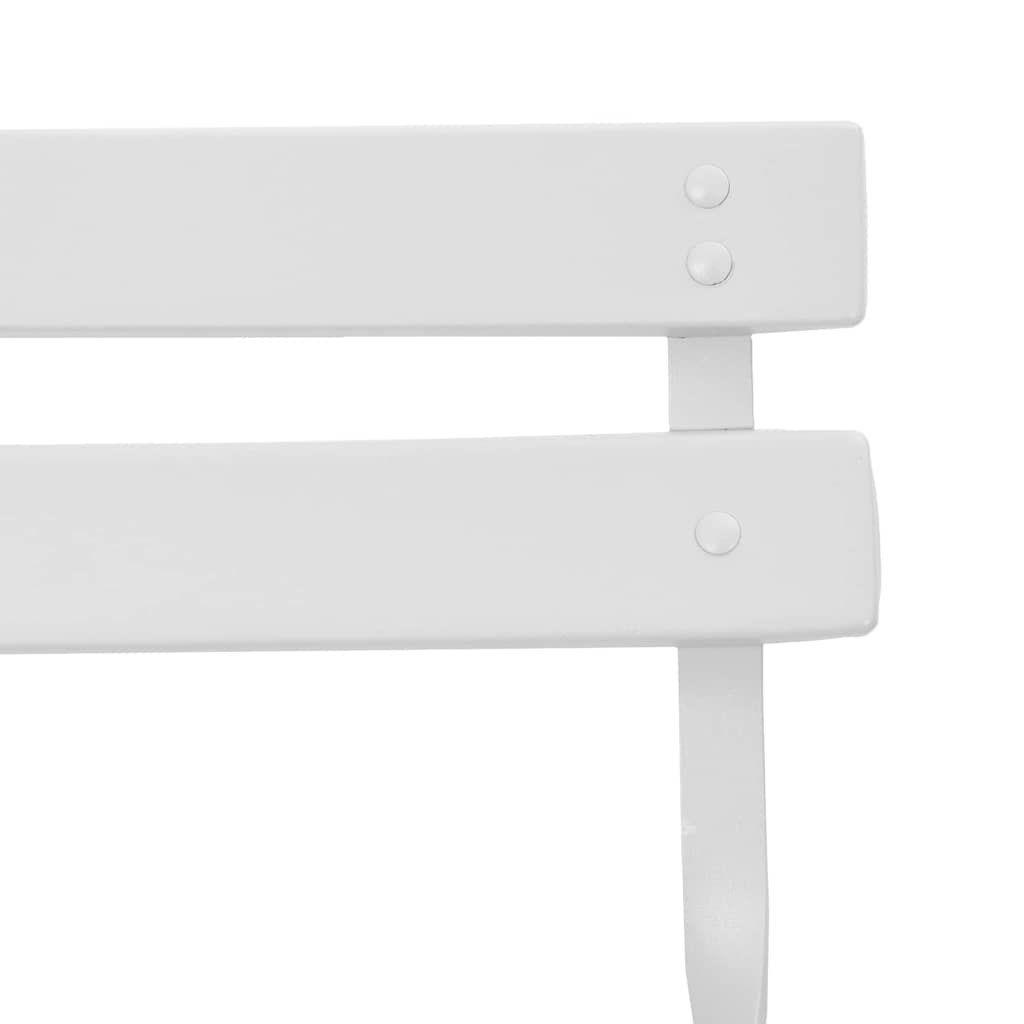Sklopiva stolica za vrt 2 pcs Bijelo 42 x 46 x 82cm Metal