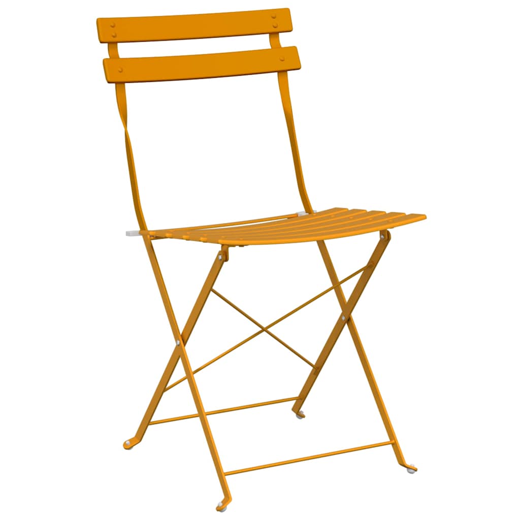 Sklopiva stolica za vrt 2 pcs Gorušica 42 x 46 x 82cm Metal