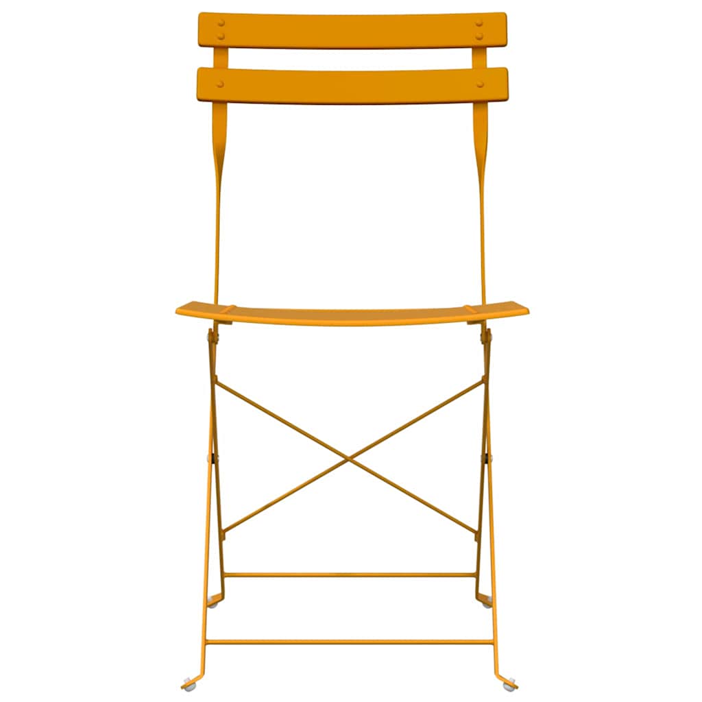 Sklopiva stolica za vrt 2 pcs Gorušica 42 x 46 x 82cm Metal