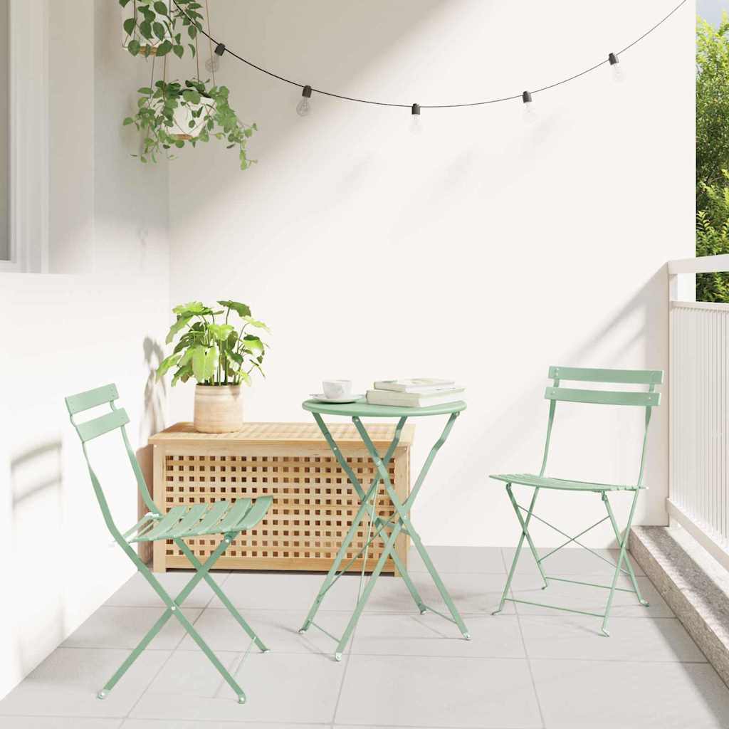 Sklopiva stolica za vrt 2 pcs Svijetla mint boja 42 x 46 x 82cm