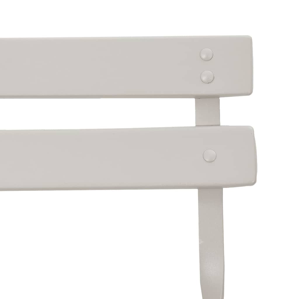 Sklopiva stolica za vrt 2 pcs Bež 42 x 46 x 82cm Metal