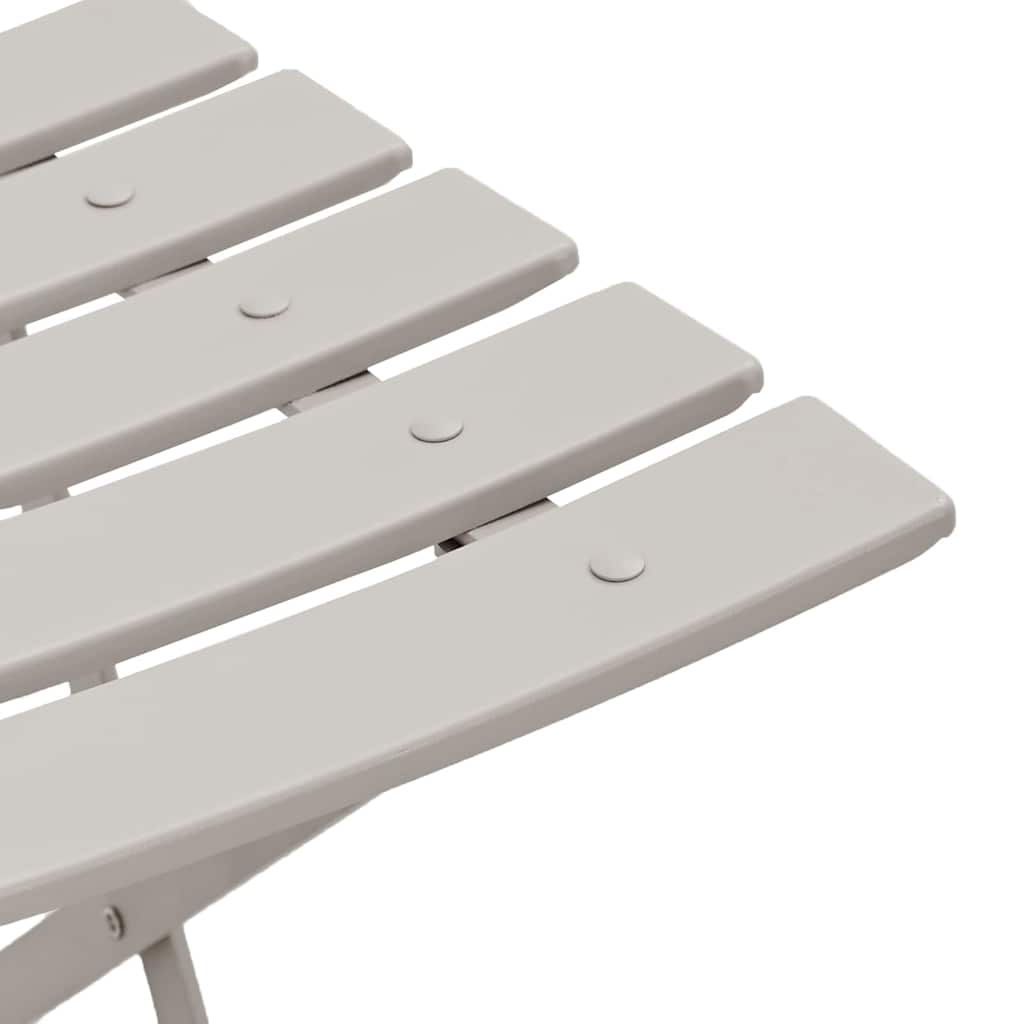 Sklopiva stolica za vrt 2 pcs Bež 42 x 46 x 82cm Metal