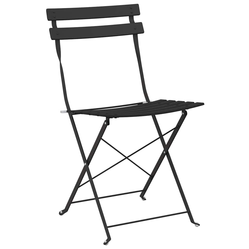 Sklopiva stolica za vrt 2 pcs Antracit 42 x 46 x 82cm Metal