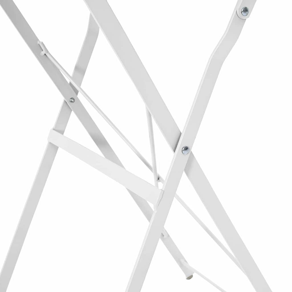 Bistro Stol Bijelo Ø 50 x 71 cm Čelik s prahom
