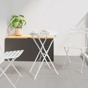 Bistro Stol Bijelo Ø 50 x 71 cm Čelik s prahom