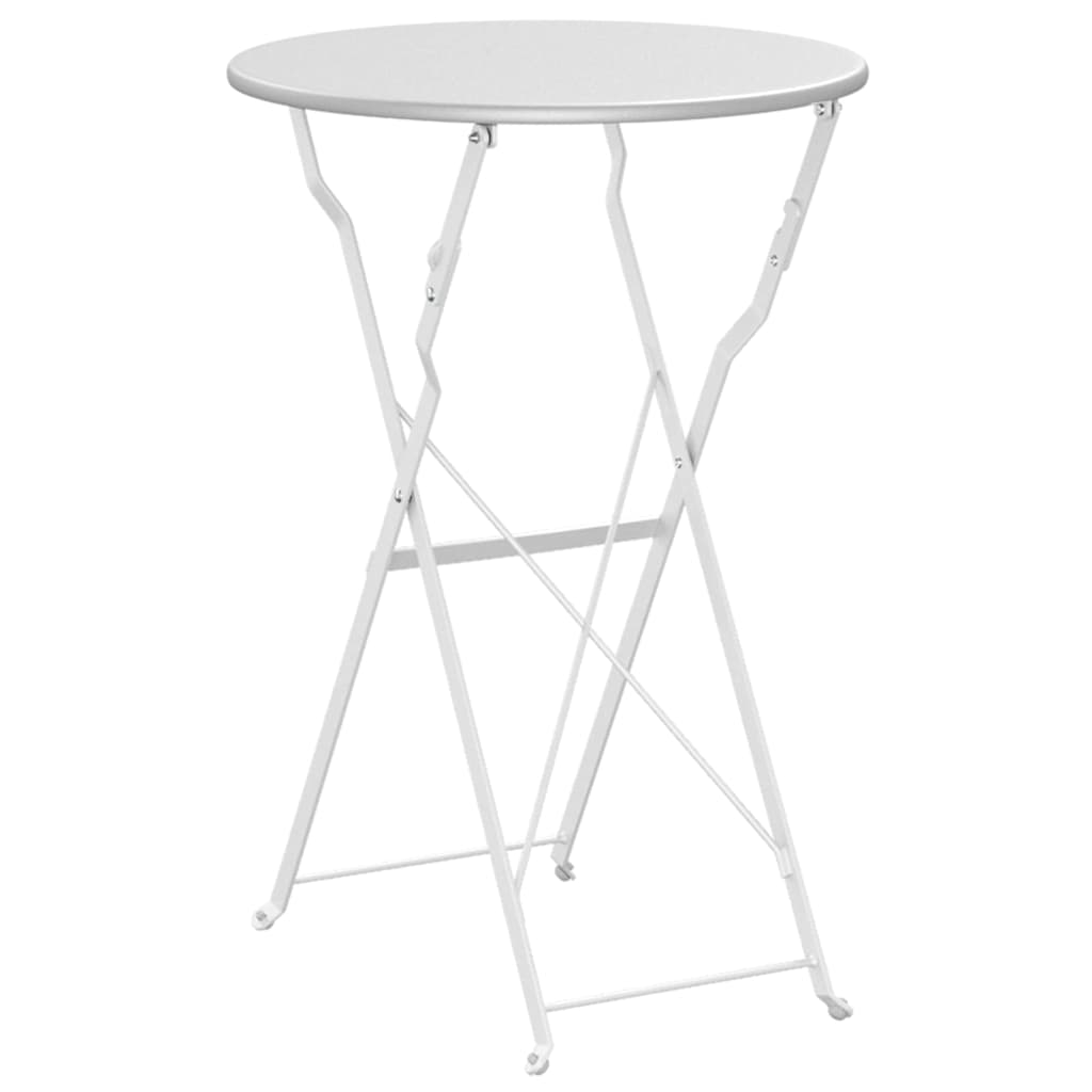 Bistro Stol Bijelo Ø 50 x 71 cm Čelik s prahom