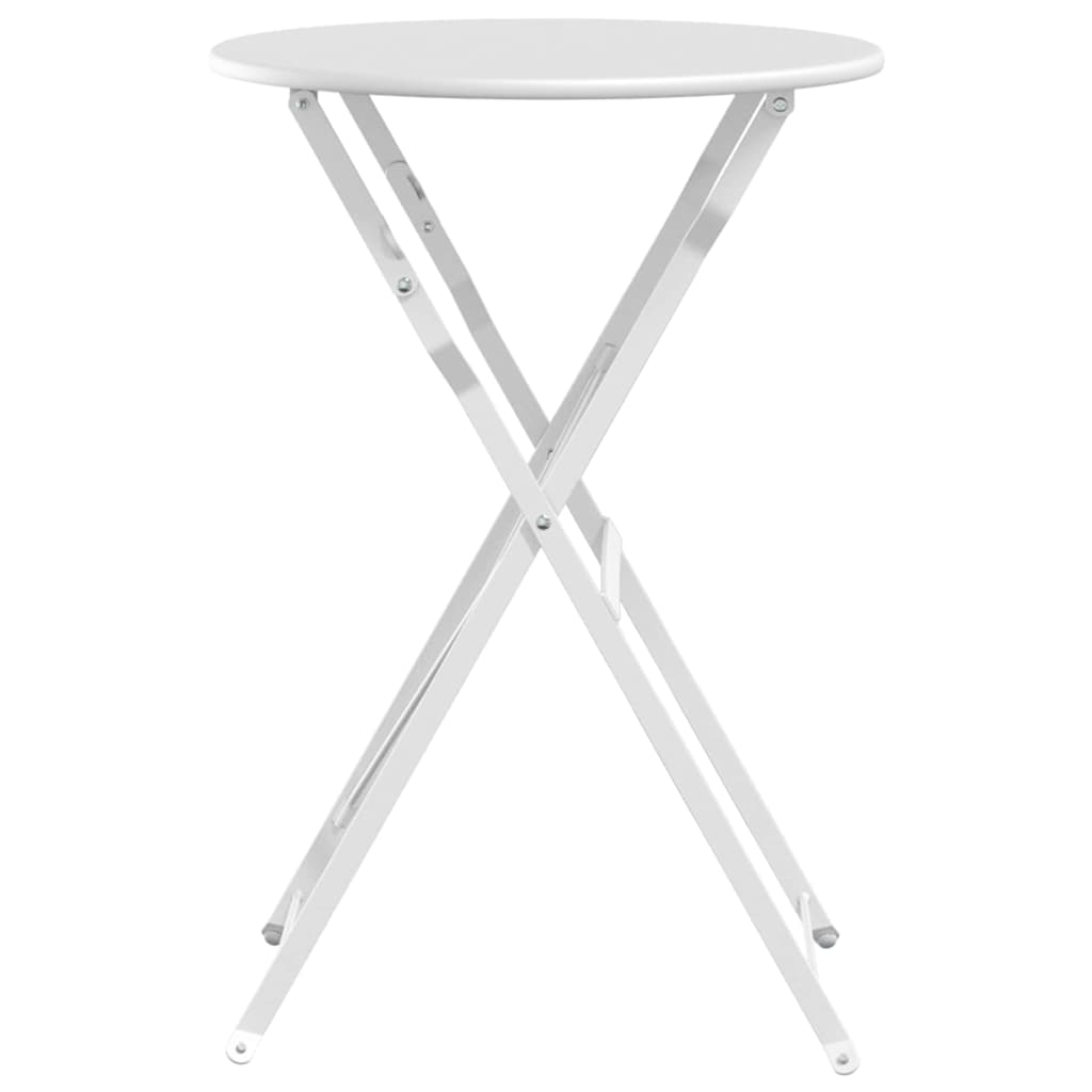 Bistro Stol Bijelo Ø 50 x 71 cm Čelik s prahom