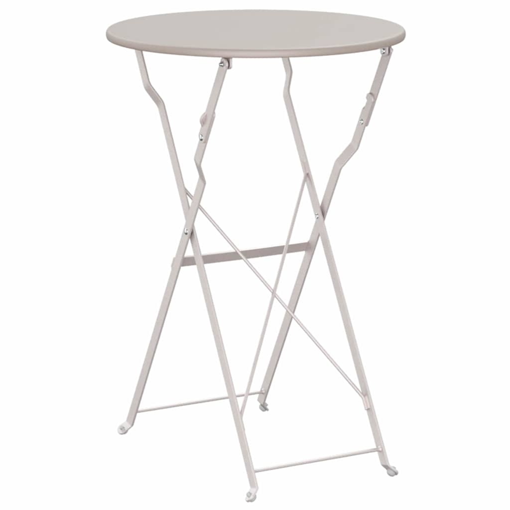 Bistro Stol Bež Ø 50 x 71 cm Čelik s prahom