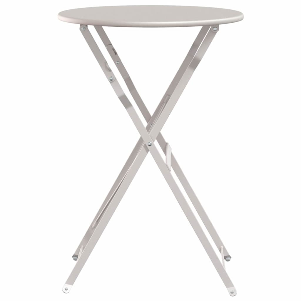 Bistro Stol Bež Ø 50 x 71 cm Čelik s prahom