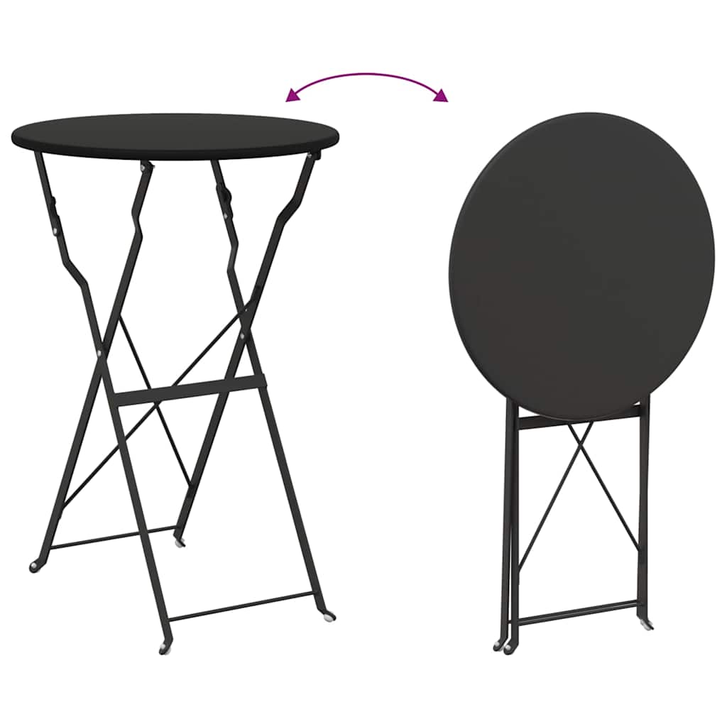 Bistro Stol Antracit Ø 50 x 71 cm Čelik s prahom