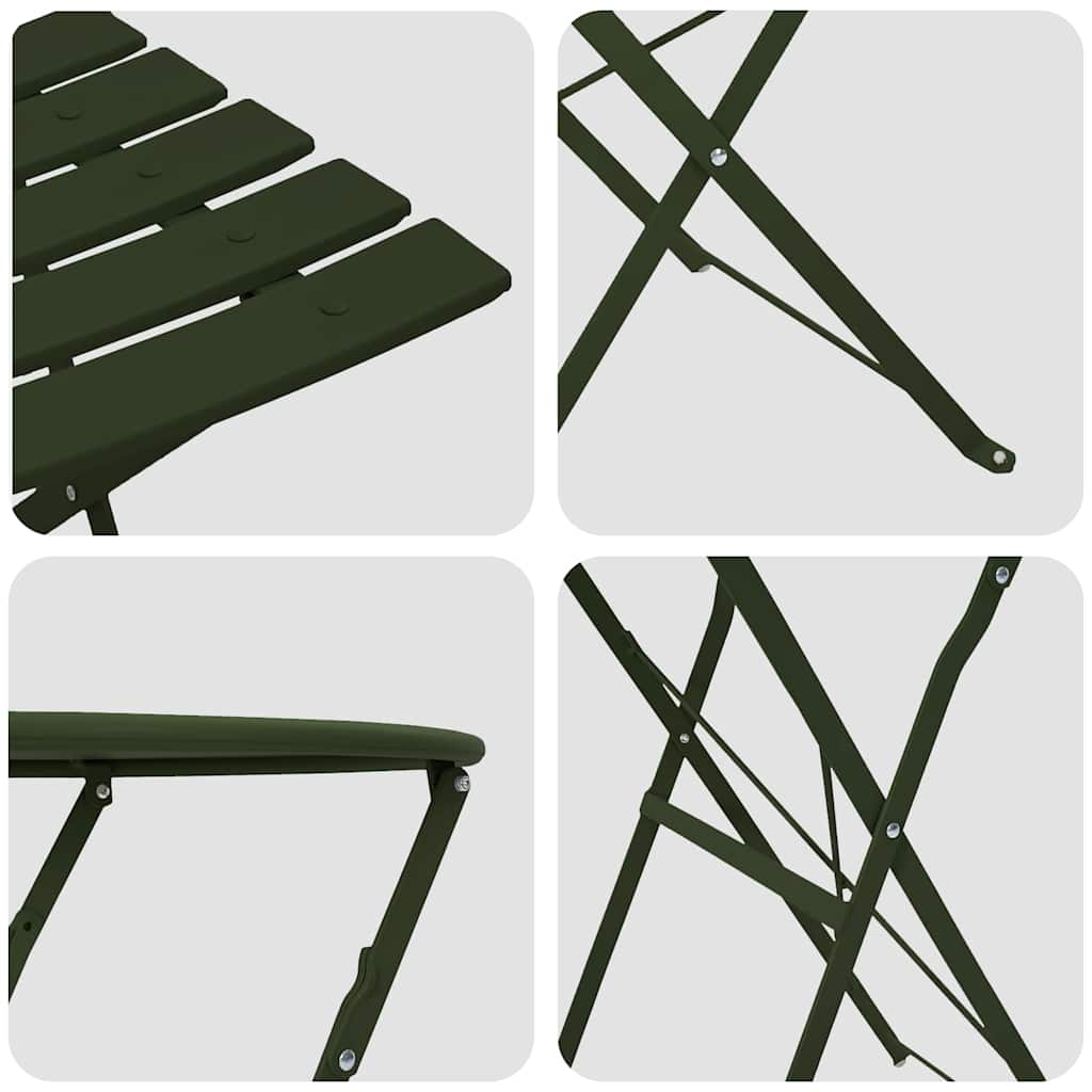 Sklopivi bistro set 3 pcs Šuma Čelik