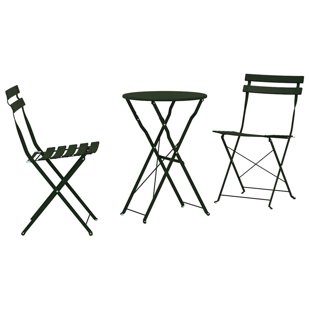 Sklopivi bistro set 3 pcs Šuma Čelik