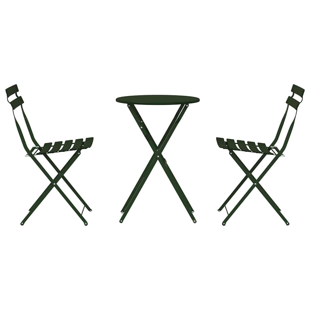Sklopivi bistro set 3 pcs Šuma Čelik