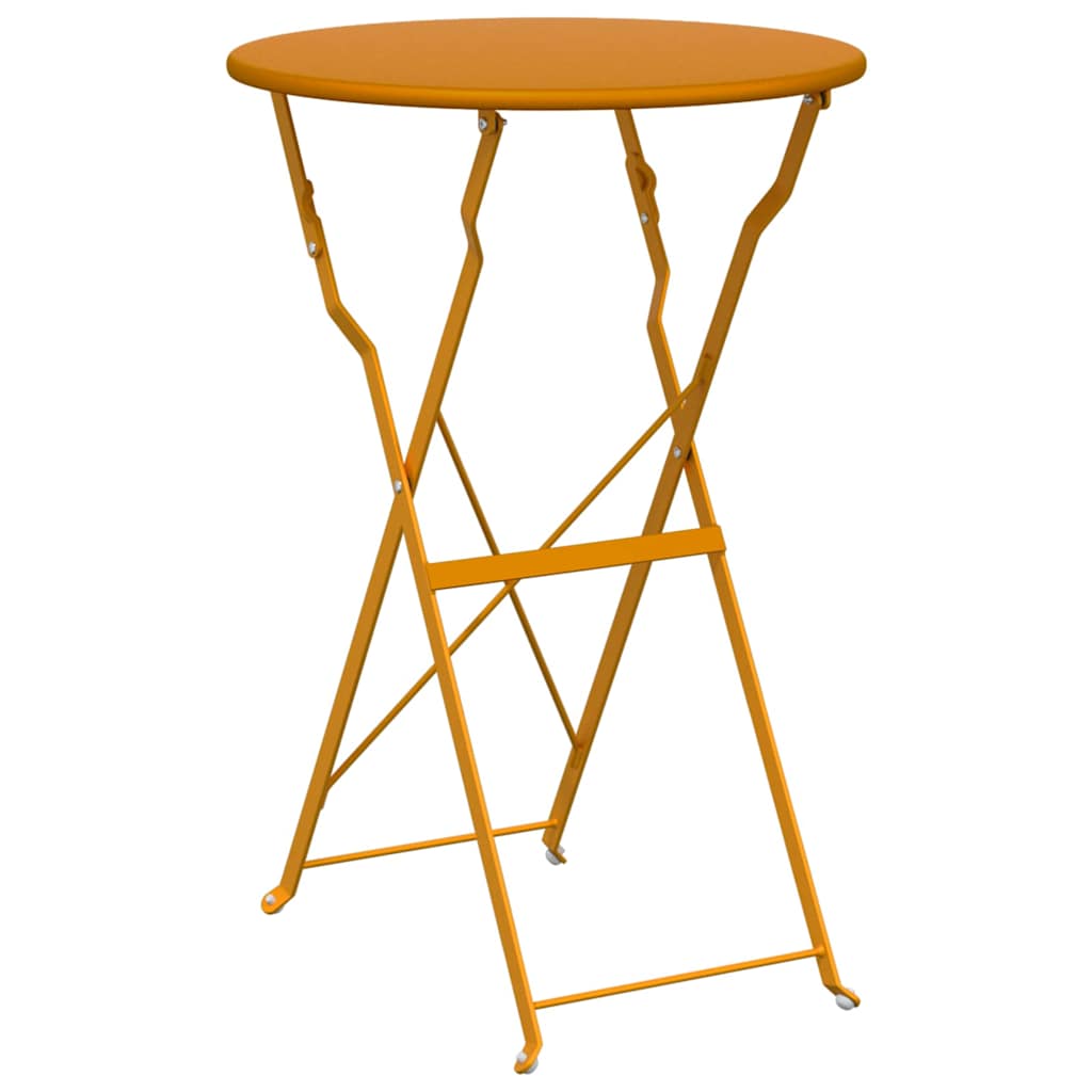 Sklopivi bistro set 3 pcs Gorušica Čelik